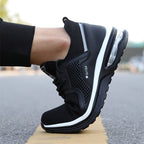 Sapatos de segurança com biqueira de aço sneakers ortopédicos femininos antiderrapantes
