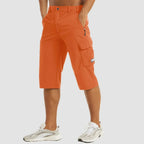 Cargo shorts homem secagem rápida com bolsos laterais design versátil