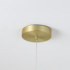 Candeeiro suspenso de metal dourado para ilha de cozinha, LED integrado, design industrial contemporâneo