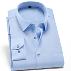 Camisa masculina sem vincos corte confortável respirável para uso diário