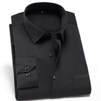Camisa masculina sem vincos corte confortável respirável para uso diário