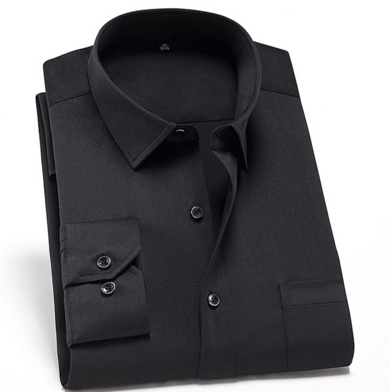 Camisa masculina sem vincos corte confortável respirável para uso diário