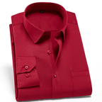Camisa masculina sem vincos corte confortável respirável para uso diário