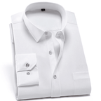 Camisa masculina sem vincos corte confortável respirável para uso diário