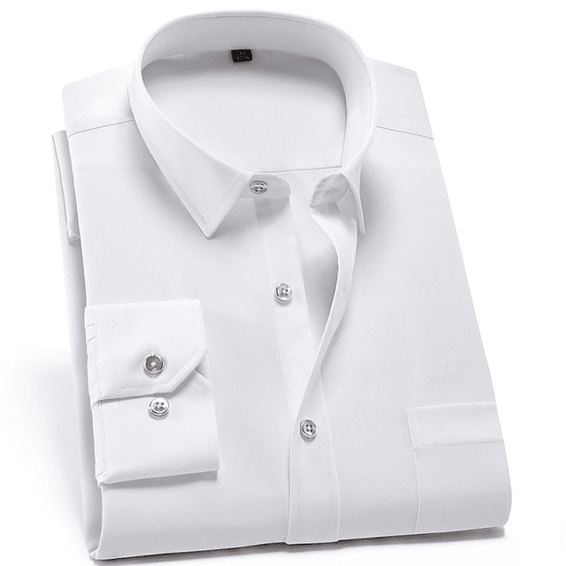 Camisa masculina sem vincos corte confortável respirável para uso diário