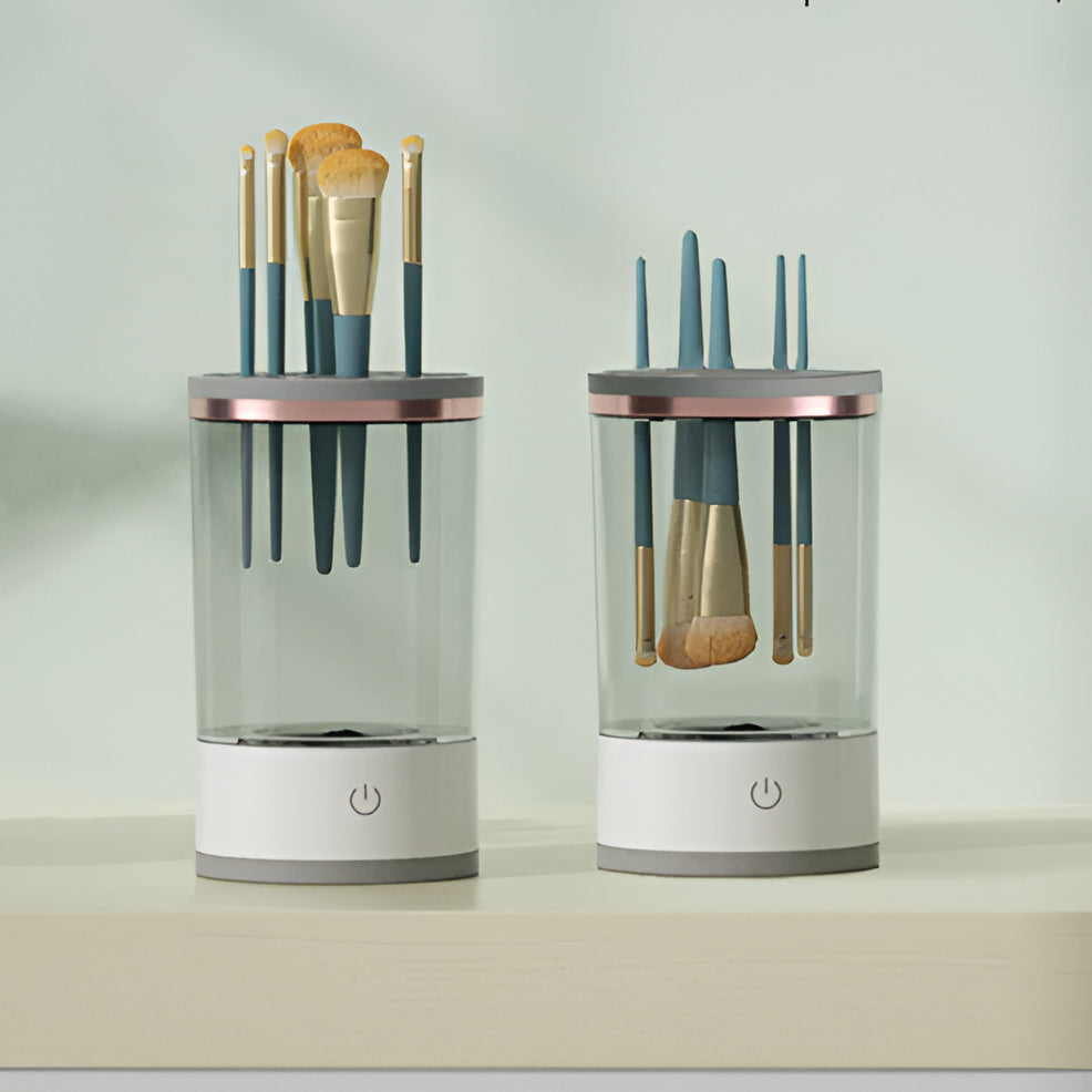 Limpador de pincéis elétrico 3 em 1 com esterilização UV e modos automático e manual