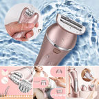 Depiladora elétrica feminina 3 em 1 impermeável recarregável USB rosto corpo biquíni