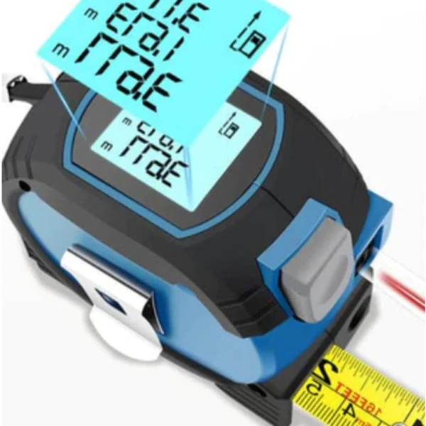 Trena a laser 3 em 1 com medição infravermelha digital e ecrã display, alcance 40m/60m