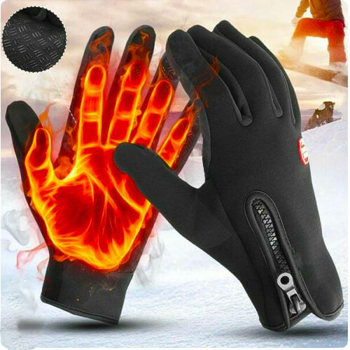 Luvas térmicas ciclismo ski unissex com forro polar e palma antiderrapante