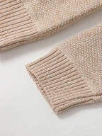 Cardigan homem malha canelada fecho completo gola alta