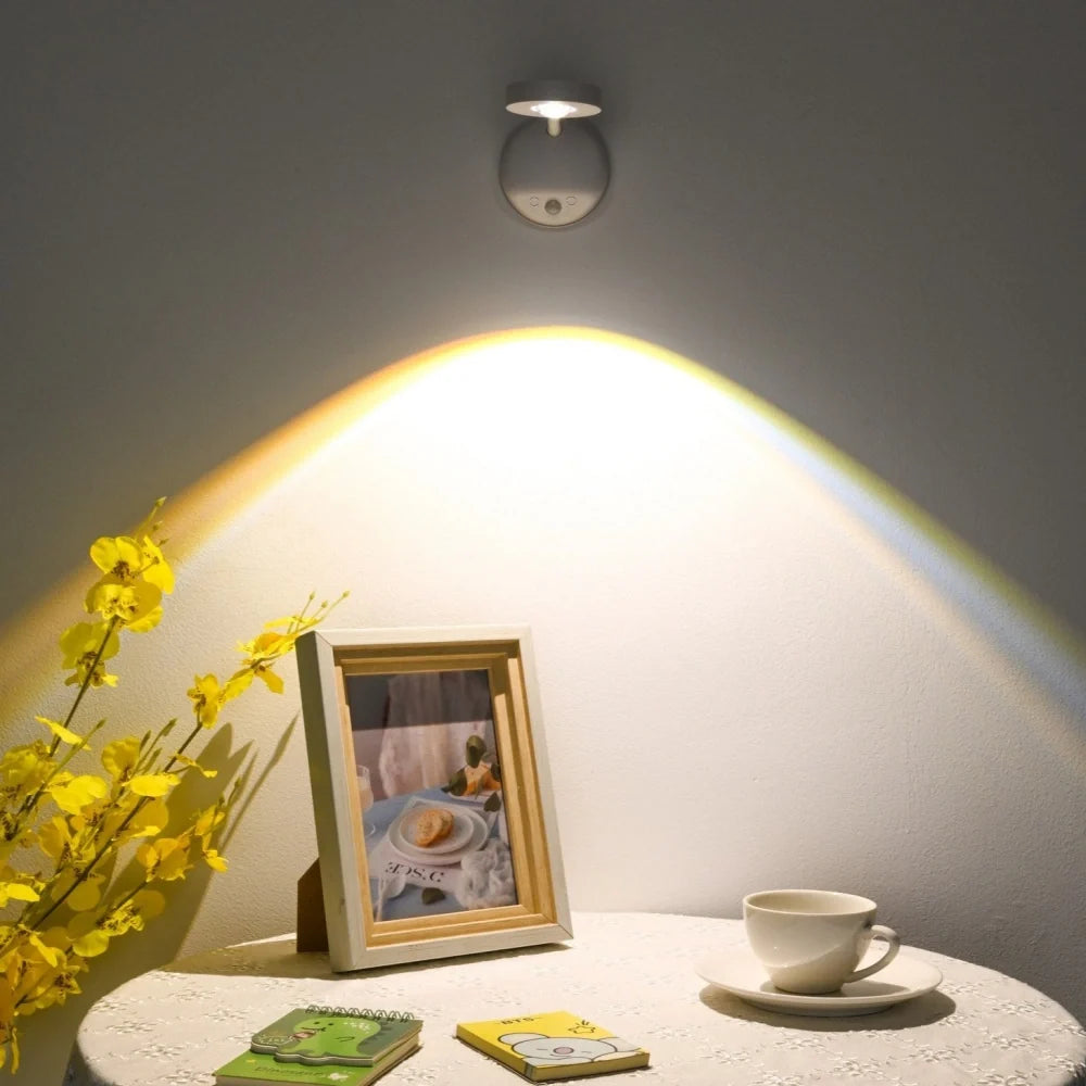 Holofote LED sem fios com sensor de movimento e rotação 360°, regulável