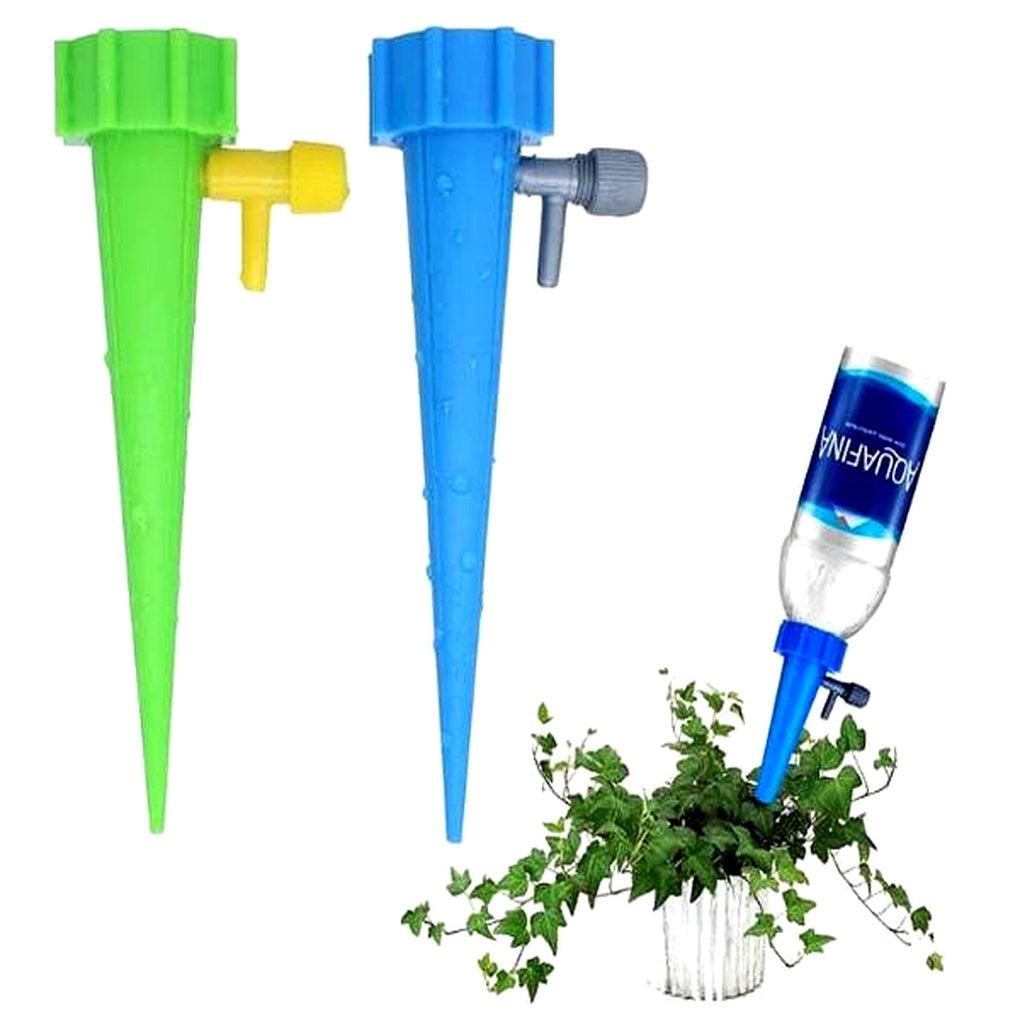 Picos de rega automática pack 12 unidades com fluxo ajustável para plantas em vaso