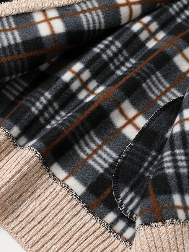 Cardigan homem malha canelada fecho completo gola alta
