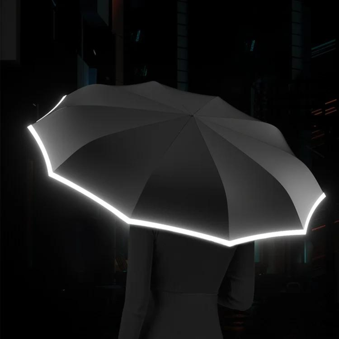 Guarda-chuva antivento com material refletor resistente a tempestades