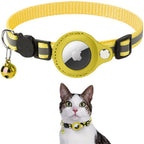 Coleira GPS para Gatos refletiva com fecho de libertação rápida e suporte para rastreador