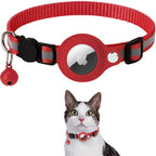 Coleira GPS para Gatos refletiva com fecho de libertação rápida e suporte para rastreador