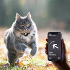Coleira GPS para Gatos refletiva com fecho de libertação rápida e suporte para rastreador