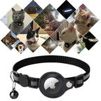 Coleira GPS para Gatos refletiva com fecho de libertação rápida e suporte para rastreador