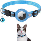 Coleira GPS para Gatos refletiva com fecho de libertação rápida e suporte para rastreador