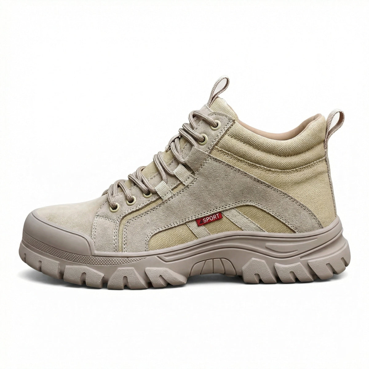 Sapatos de segurança com biqueira de aço antifurão resistentes, cor caqui, sola Kevlar antiderrapante