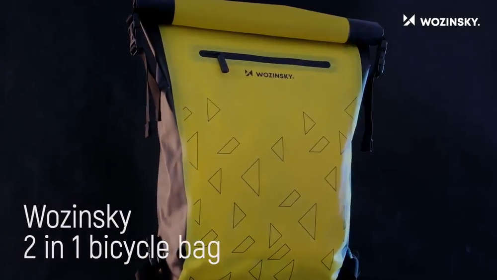 Mala de bicicleta 3 em 1 para bagageira, mochila e mão, 23L impermeável TPU