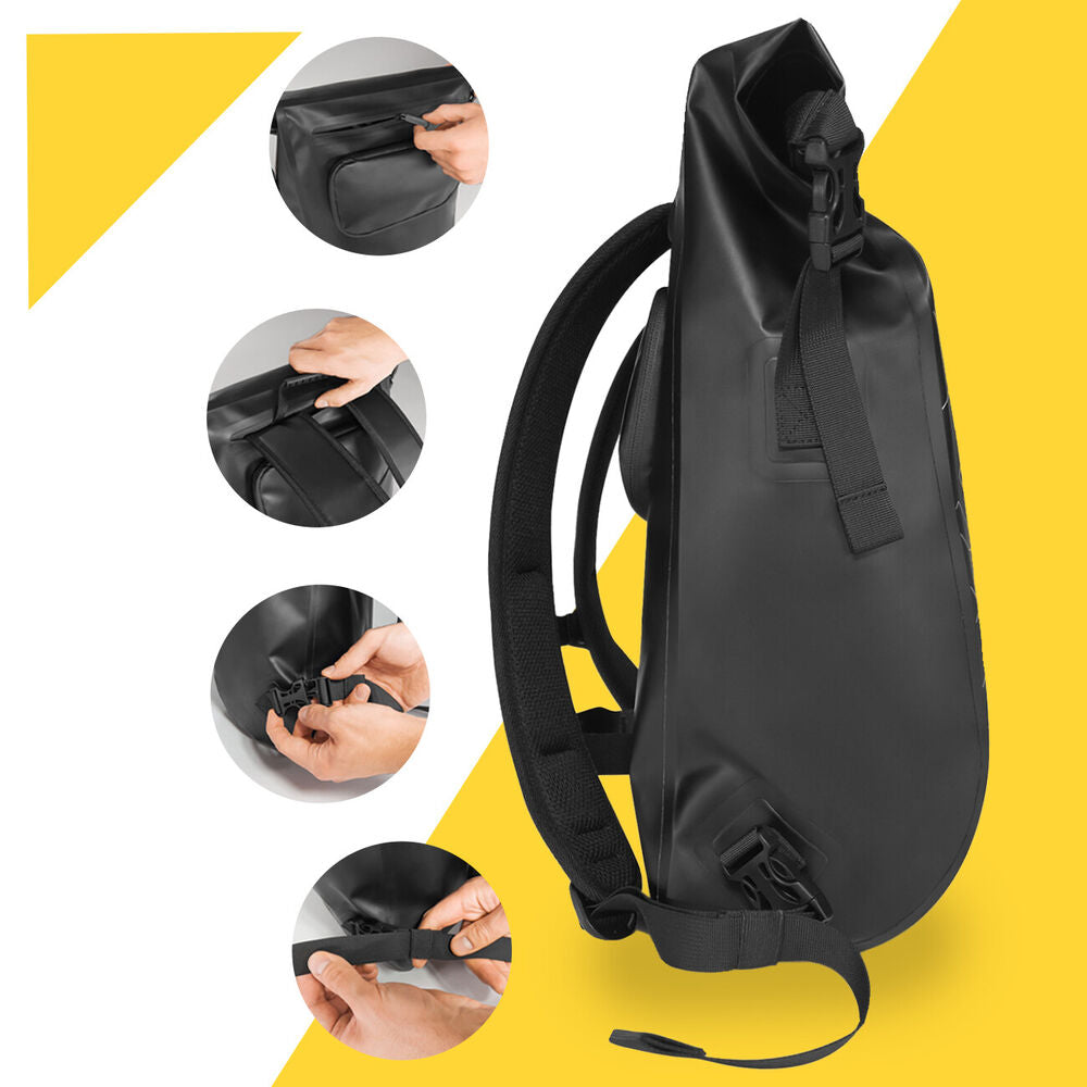 Mala de bicicleta 3 em 1 para bagageira, mochila e mão, 23L impermeável TPU