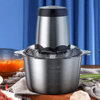 Processador de alimentos 2L 300W com lâminas inoxidável e tampa transparente