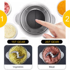 Processador de alimentos 2L 300W com lâminas inoxidável e tampa transparente