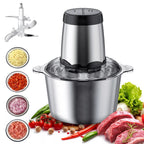 Processador de alimentos 2L 300W com lâminas inoxidável e tampa transparente