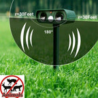 Repelente solar de animais ultrassônico com sensor PIR infravermelho 110° para jardim