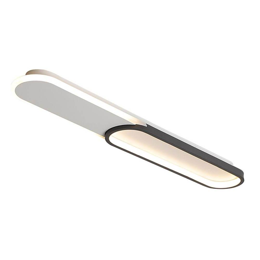 Luminária de teto LED retangular minimalista kit 2 unidades em metal