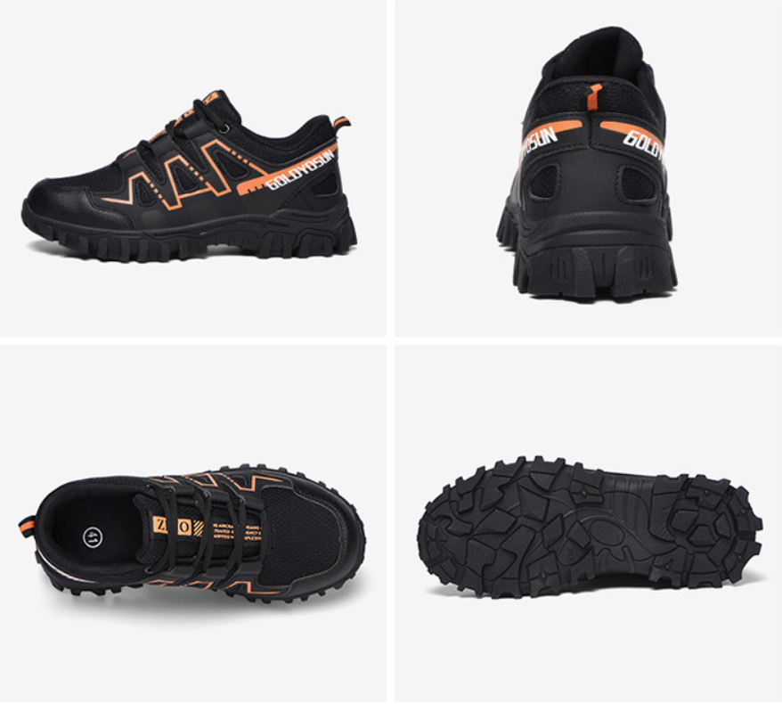 Sapatos de segurança com biqueira de aço leves e antiderrapantes, proteção anti-esmagamento e sola Kevlar