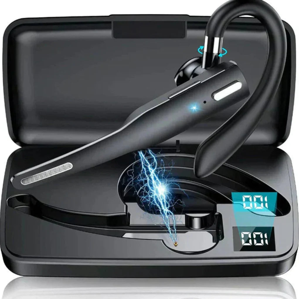 Headset Bluetooth 5.1 com cancelamento de ruído e microfones duplos