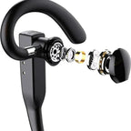 Headset Bluetooth 5.1 com cancelamento de ruído e microfones duplos