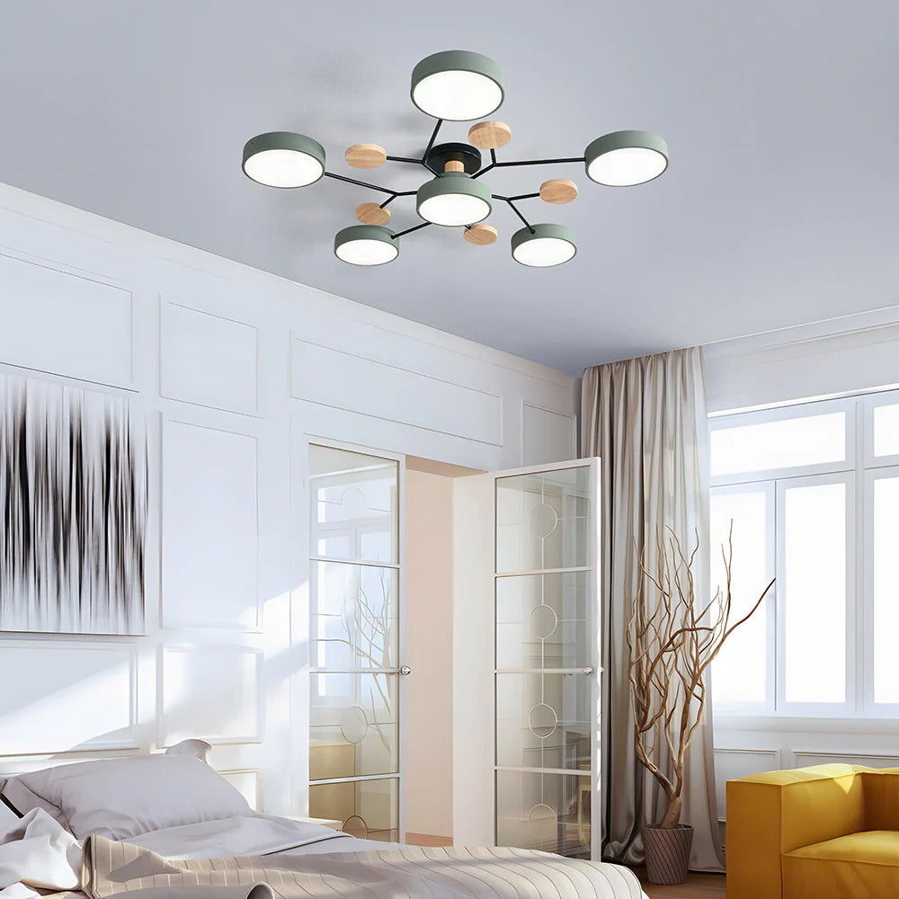 Luminária LED semi-embutida halo design moderno ferro e acrílico