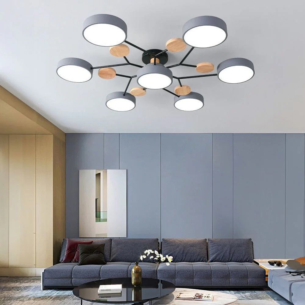 Luminária LED semi-embutida halo design moderno ferro e acrílico