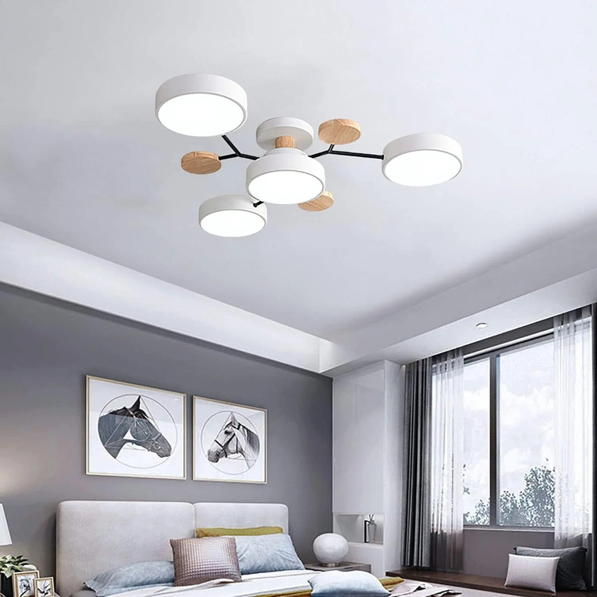 Luminária LED semi-embutida halo design moderno ferro e acrílico