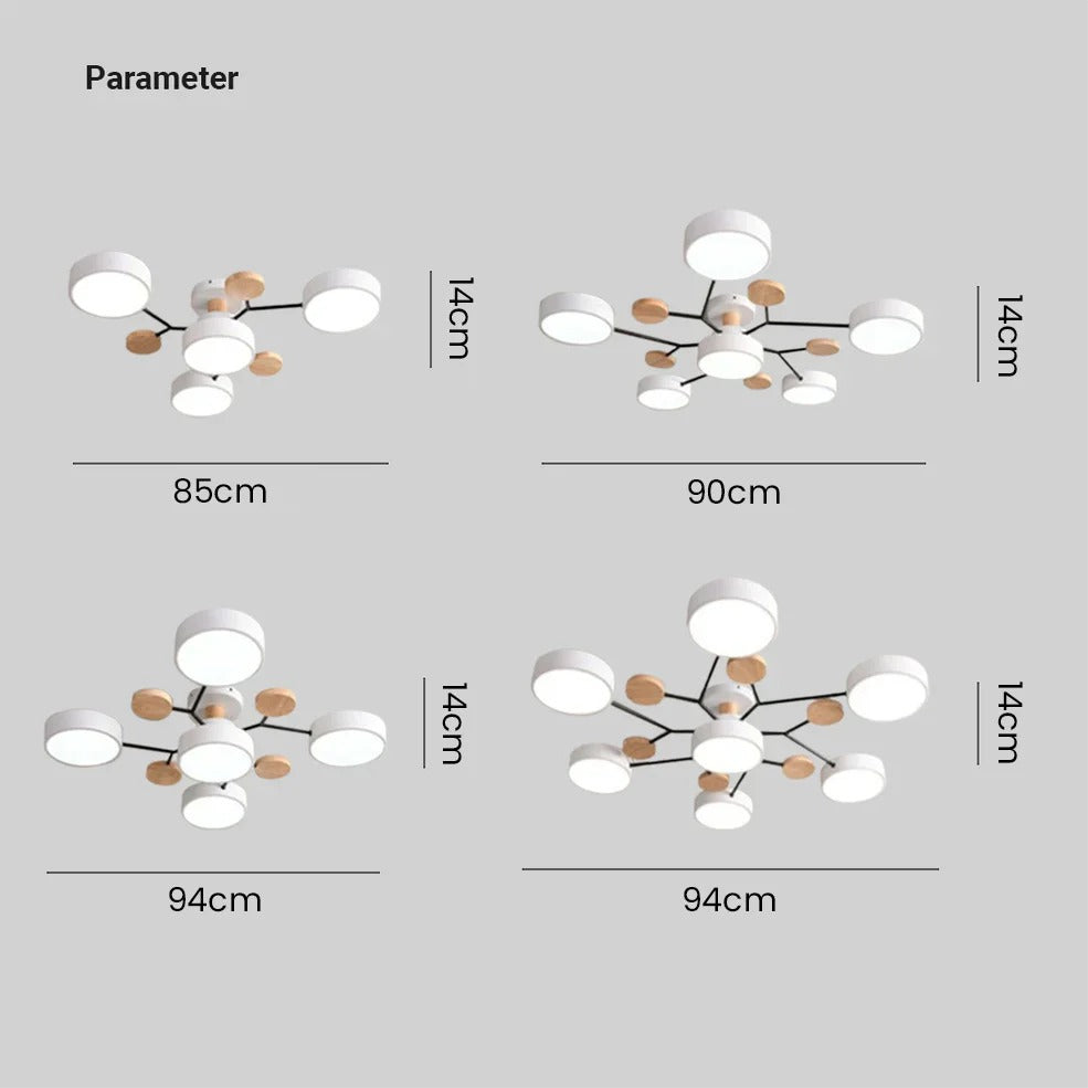 Luminária LED semi-embutida halo design moderno ferro e acrílico