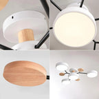 Luminária LED semi-embutida halo design moderno ferro e acrílico