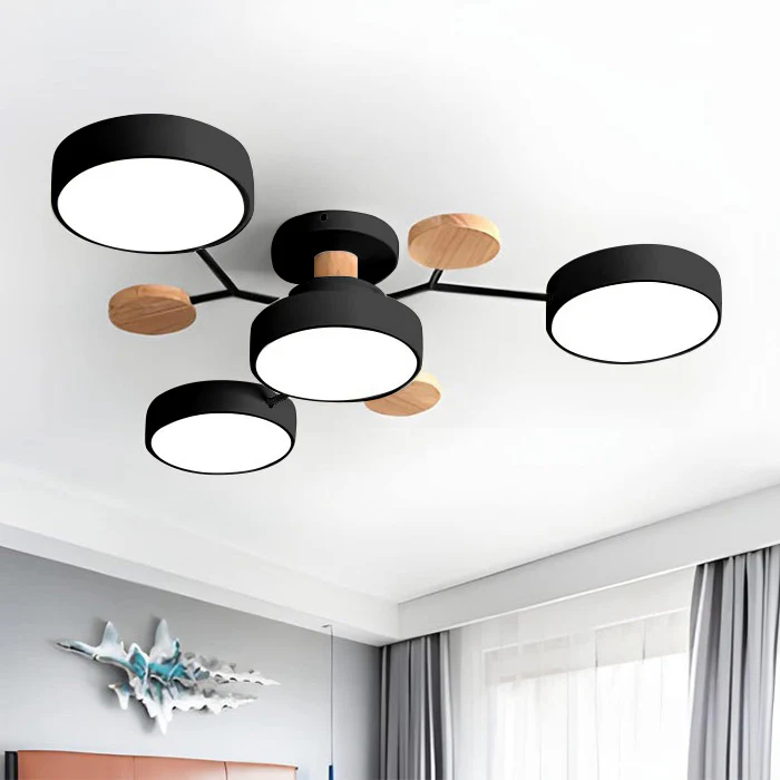 Luminária LED semi-embutida halo design moderno ferro e acrílico