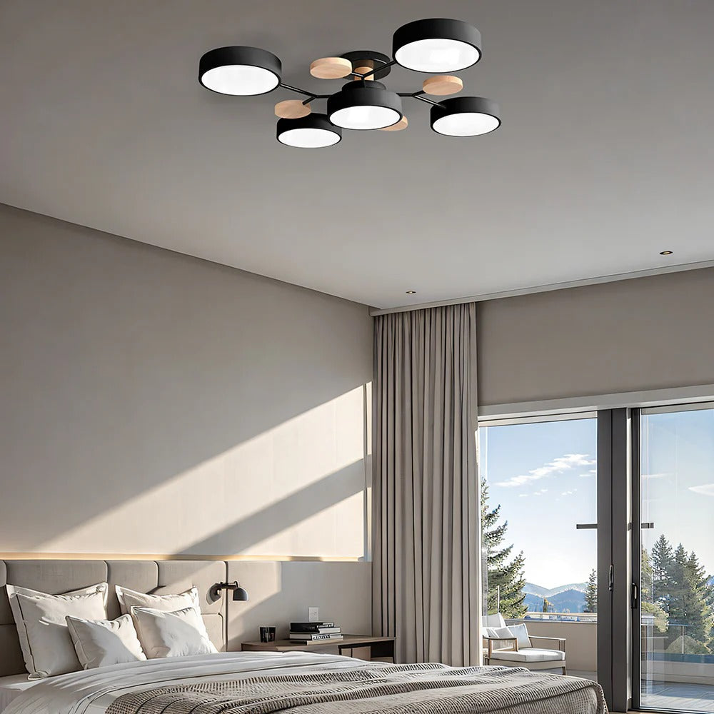 Luminária LED semi-embutida halo design moderno ferro e acrílico