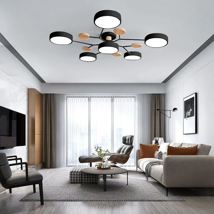 Luminária LED semi-embutida halo design moderno ferro e acrílico