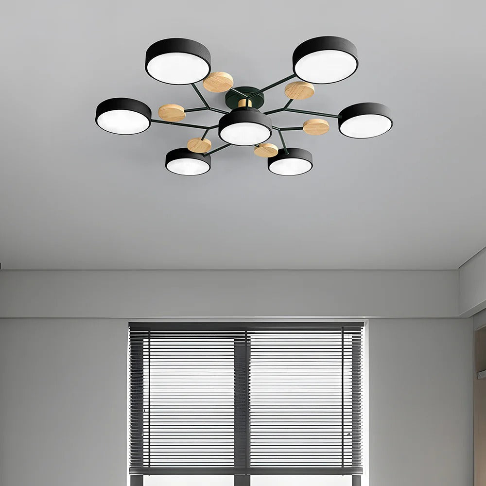 Luminária LED semi-embutida halo design moderno ferro e acrílico