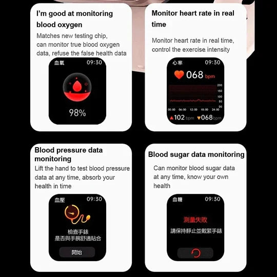 Smartwatch monitorização glicose não invasiva com GPS e fitness tracking