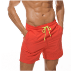 Calção de banho masculino secagem rápida regular fit com cós elástico