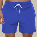 Calção de banho masculino secagem rápida regular fit com cós elástico