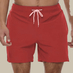 Calção de banho masculino secagem rápida regular fit com cós elástico