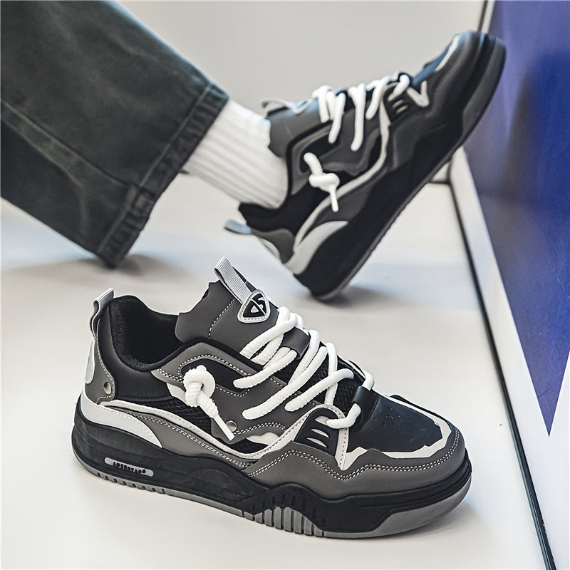 Chunky sneakers homem sola grossa design desportivo urbano casual