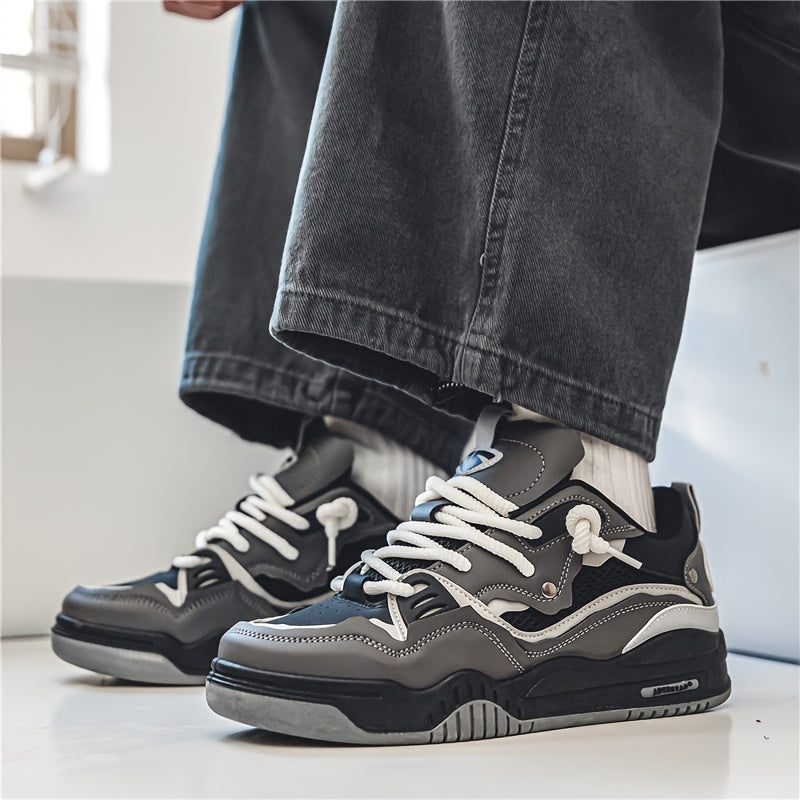 Chunky sneakers homem sola grossa design desportivo urbano casual