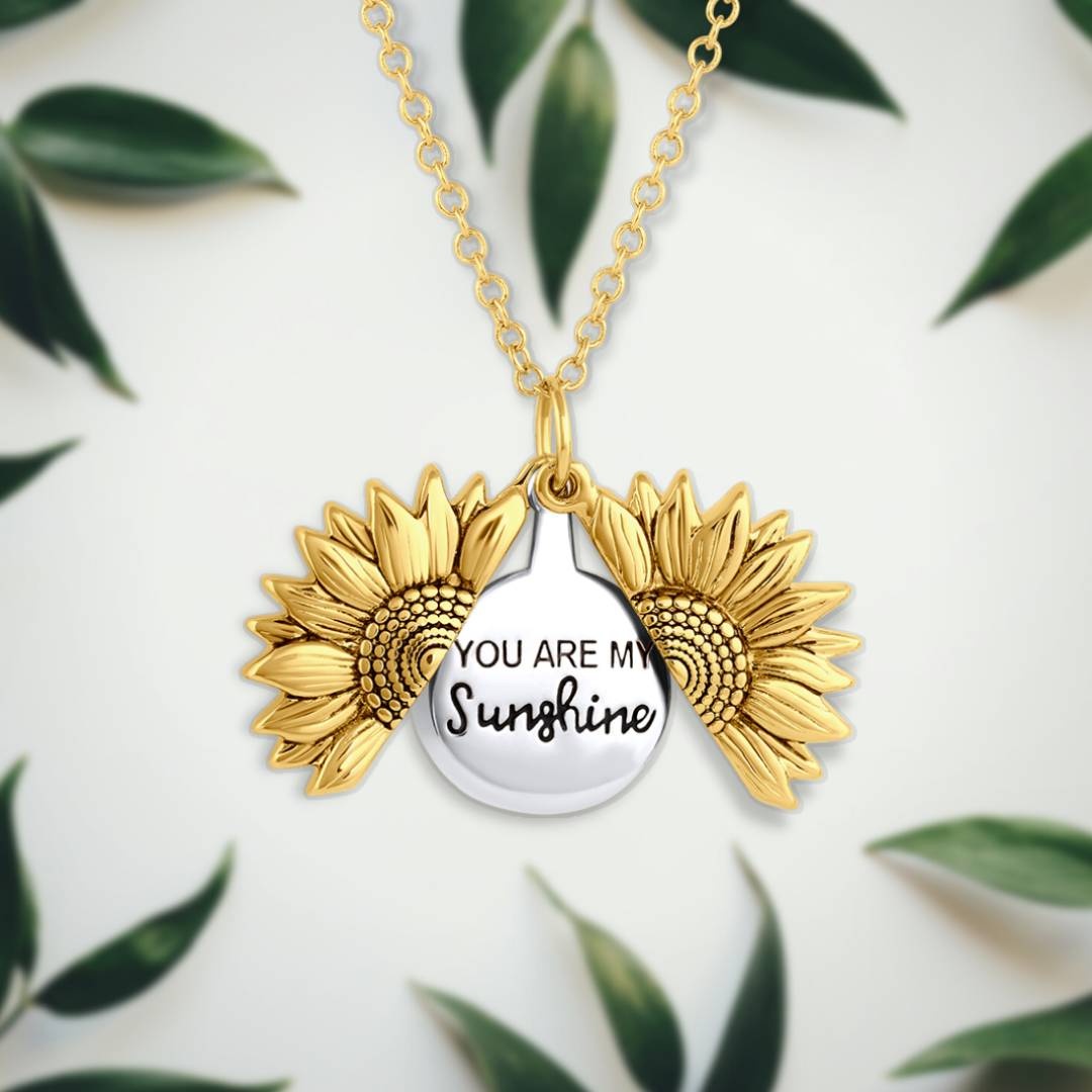 Colar feminino com pingente de sol delicado, banhado a ouro, acabamento brilhante